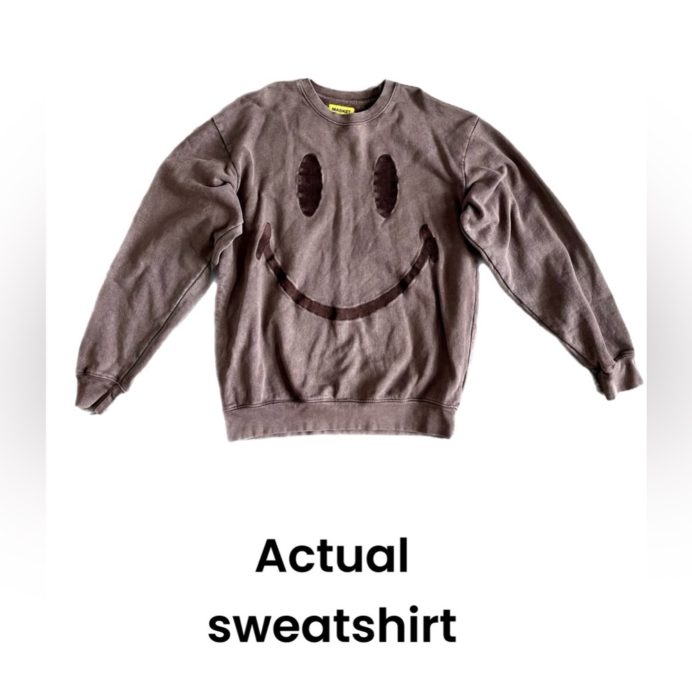 Market X/ Urban Outfitters Smiley Oversized Crew
Neck Sweatshirt Size Medium - Picture 5 of 12